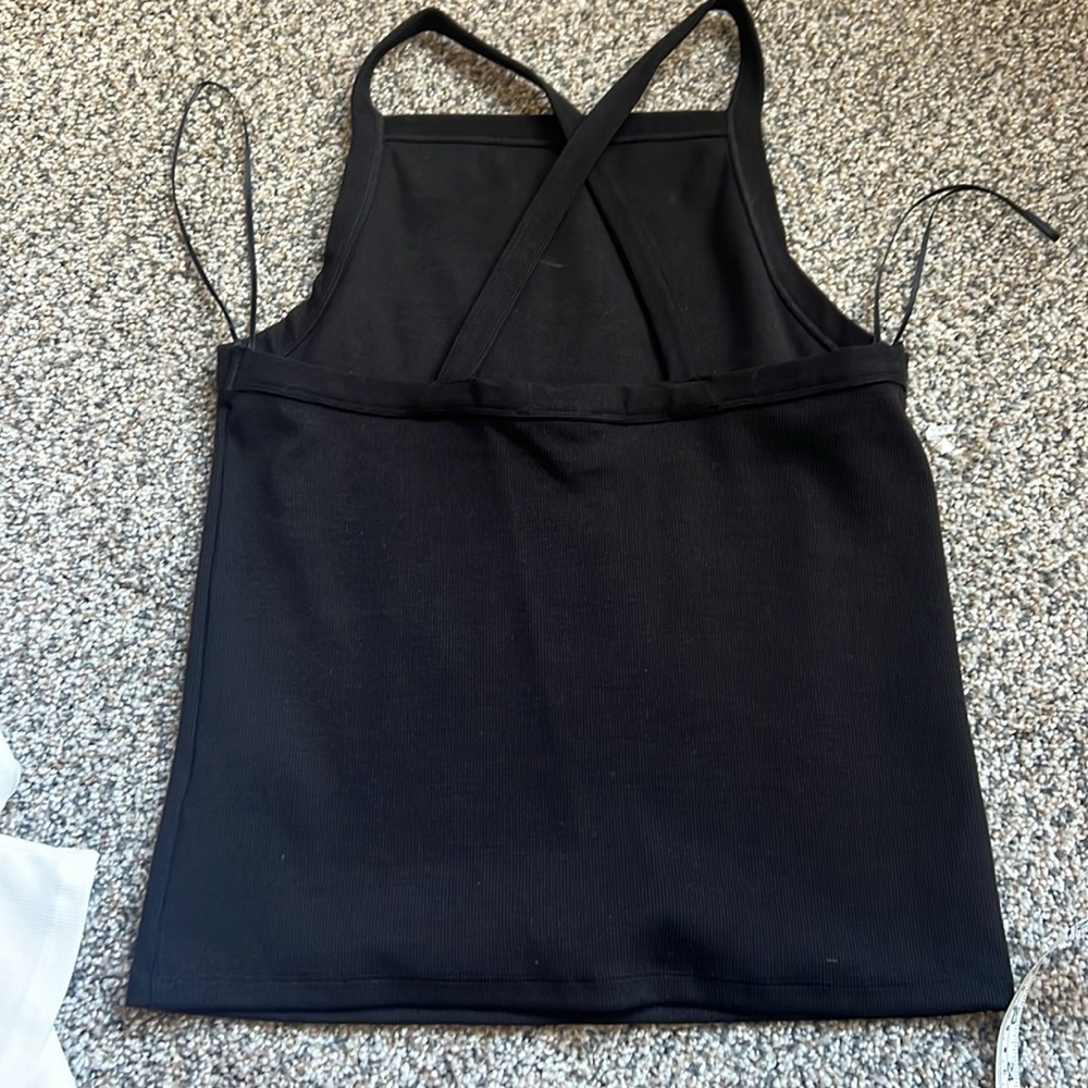Massimo Dutti set of 2 crisscross back tanks size L NEW - Picture 5 of 6